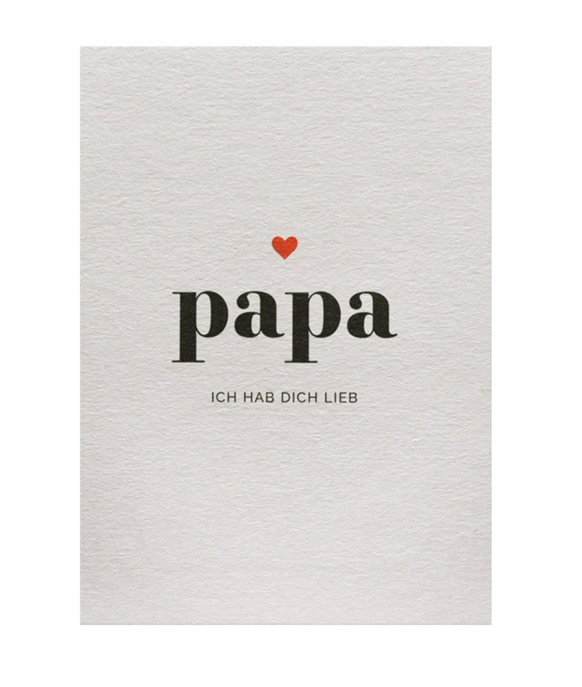Grußkarte 'PAPA'