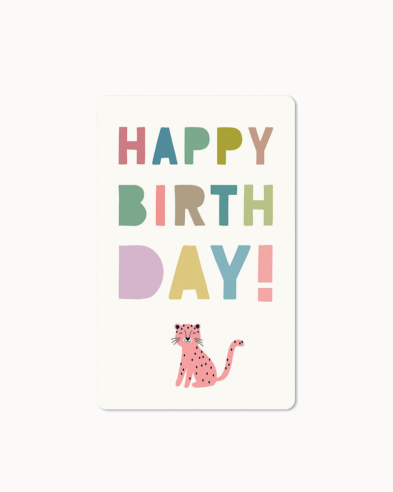 Postkarte 'Birthday Panther'