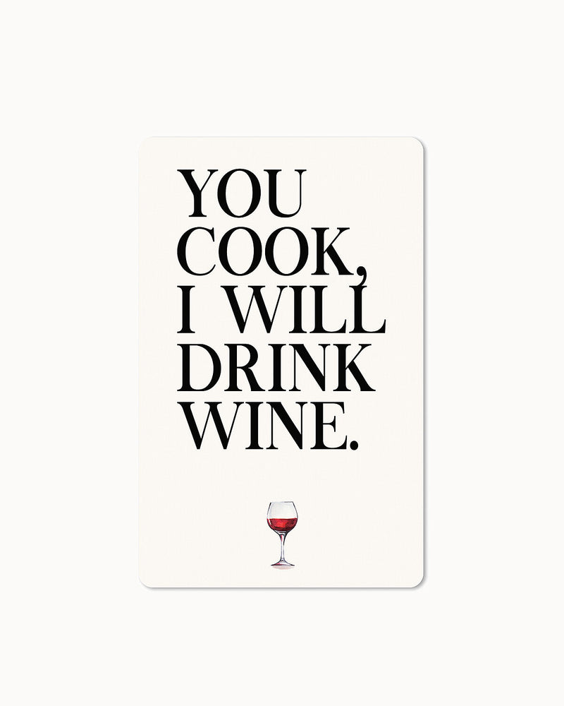 Postkarte 'Drink Wine'