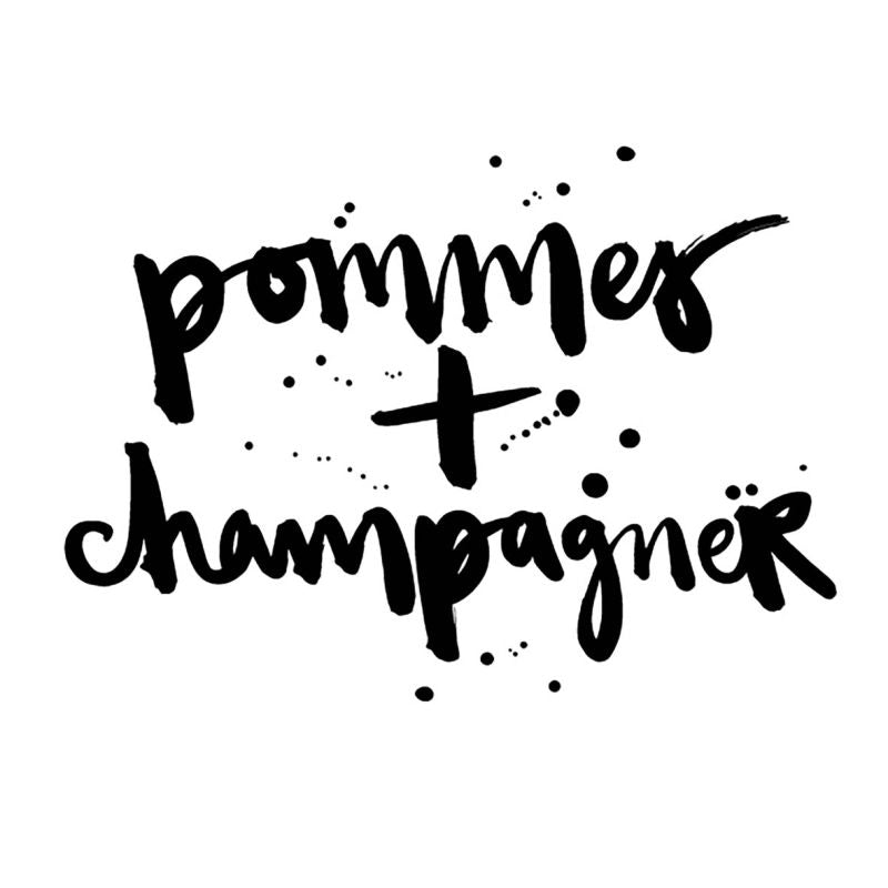 Serviette Pommes + Champagner